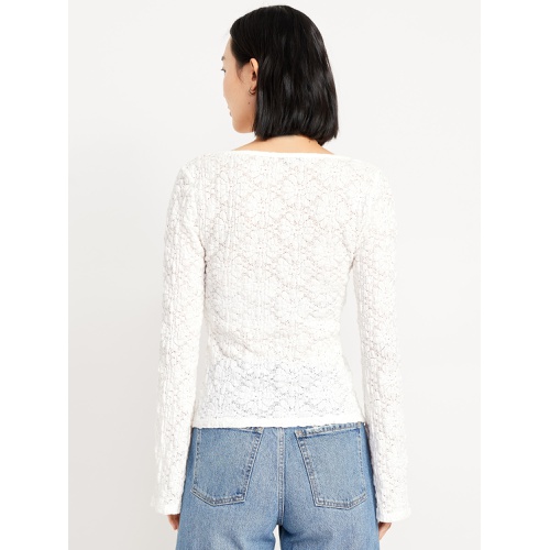 올드네이비 Textured Lace Scoop-Neck Top