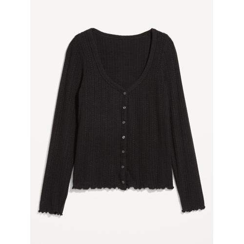 올드네이비 Button-Down Pointelle Top