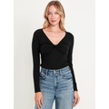 Twist-Front Ribbed Top Hot Deal