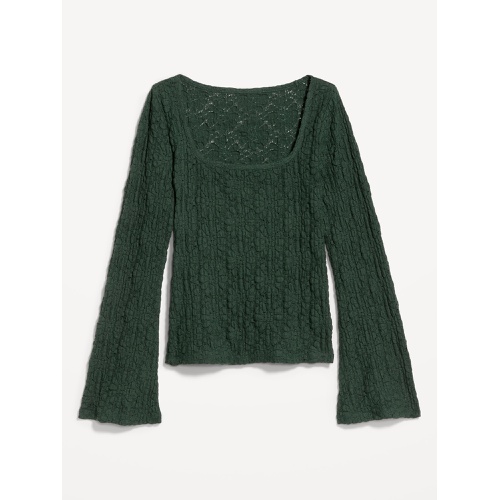 올드네이비 Textured Lace Scoop-Neck Top