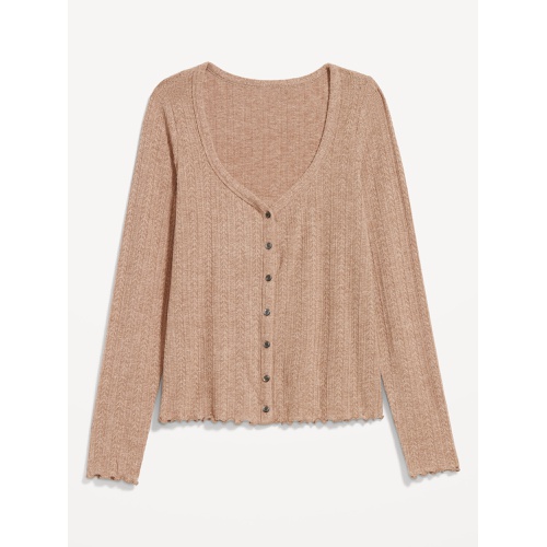 올드네이비 Button-Down Pointelle Top