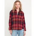 Flannel Boyfriend Button-Down Shirt