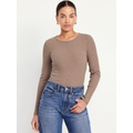 Plush-Knit Long-Sleeve T-Shirt