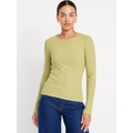 Plush-Knit Long-Sleeve T-Shirt