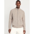 Shaker Stitch Zip Sweater