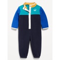 Unisex Logo-Graphic Snap-Button Front One-Piece for Baby