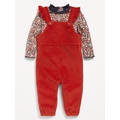 Ruffle-Trim T-Shirt and Corduroy Overalls Set for Baby Hot Deal