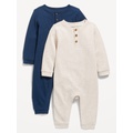 Long-Sleeve Thermal-Knit Henley One-Piece 2-Pack for Baby Hot Deal