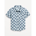 Printed Short-Sleeve Poplin Shirt for Toddler Boys