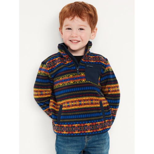 올드네이비 Quarter-Zip Microfleece Pocket Sweater for Toddler Boys Hot Deal