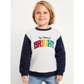 Oversized Crew-Neck Embroidered Sweatshirt for Toddler Boys