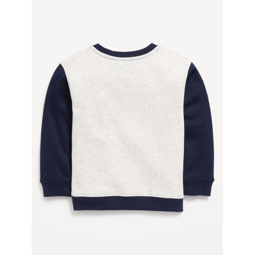 올드네이비 Oversized Crew-Neck Embroidered Sweatshirt for Toddler Boys Hot Deal