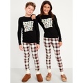 Gender-Neutral Graphic Snug-Fit Pajama Set for Kids