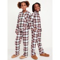 Gender-Neutral Printed Button-Front Pajama Set for Kids