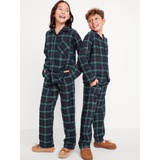 Gender-Neutral Printed Button-Front Pajama Set for Kids