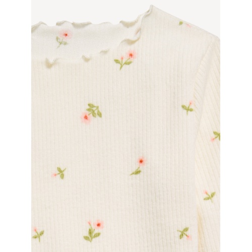 올드네이비 Plush Long-Sleeve Lettuce-Edge T-Shirt for Girls