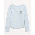 Long-Sleeve Logo-Graphic Thermal-Knit T-Shirt for Girls Hot Deal