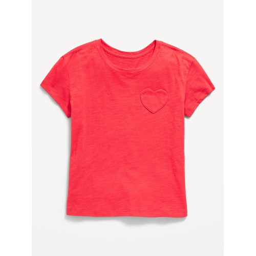 올드네이비 Softest Short-Sleeve Heart-Pocket T-Shirt for Girls Hot Deal