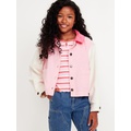 Color-Block Corduroy Jacket for Girls