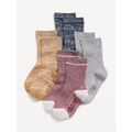 Unisex Soft-Knit Camp Crew Socks 4-Pack for Toddler & Baby