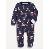 2-Way-Zip Printed Sleep & Play Footed One-Piece for Baby