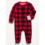 2-Way-Zip Printed Sleep & Play Footed One-Piece for Baby