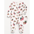 2-Way-Zip Printed Sleep & Play Footed One-Piece for Baby