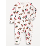 2-Way-Zip Printed Sleep & Play Footed One-Piece for Baby