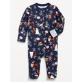 2-Way-Zip Printed Sleep & Play Footed One-Piece for Baby