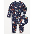 2-Way-Zip Printed Sleep & Play Footed One-Piece for Baby