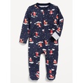 2-Way-Zip Printed Sleep & Play Footed One-Piece for Baby