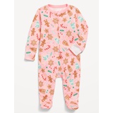 2-Way-Zip Printed Sleep & Play Footed One-Piece for Baby