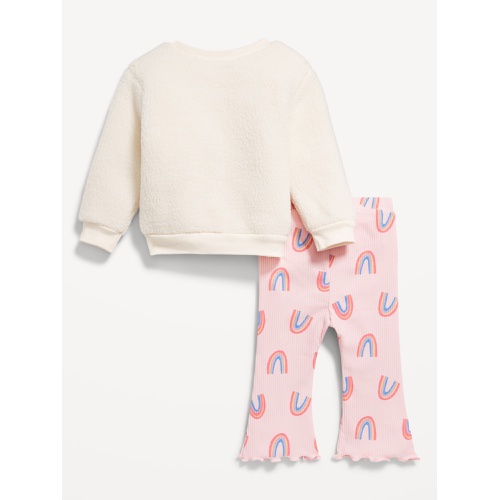 올드네이비 Sherpa Heart-Pocket Sweatshirt and Ribbed Leggings Set for Baby Hot Deal