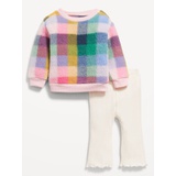 Sherpa Sweatshirt and Ribbed Leggings Set for Baby Hot Deal