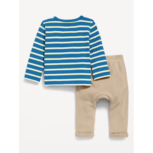 올드네이비 Printed Buttoned-Pocket T-Shirt and Thermal-Knit Pants Set for Baby Hot Deal