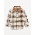 Long-Sleeve Corduroy-Trim Flannel Shirt for Baby