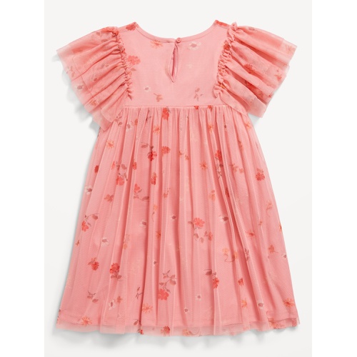 올드네이비 Flutter-Sleeve Printed Tulle Dress for Toddler Girls