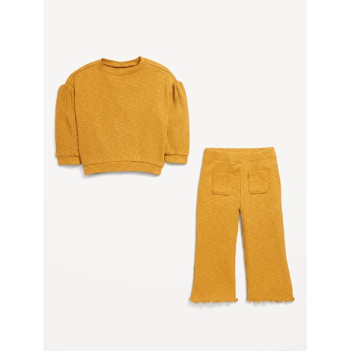 올드네이비 Ribbed Long-Sleeve Top and Wide-Leg Pants for Toddler Girls