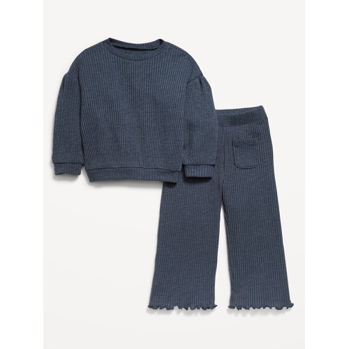 올드네이비 Ribbed Long-Sleeve Top and Wide-Leg Pants for Toddler Girls