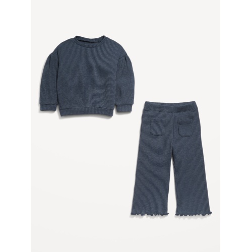 올드네이비 Ribbed Long-Sleeve Top and Wide-Leg Pants for Toddler Girls