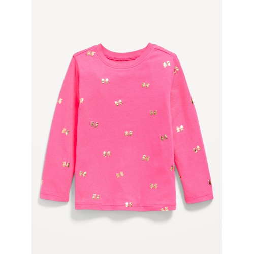 올드네이비 Printed Long-Sleeve T-Shirt for Toddler Girls Hot Deal