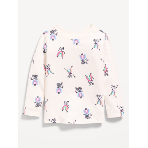 올드네이비 Printed Long-Sleeve T-Shirt for Toddler Girls Hot Deal