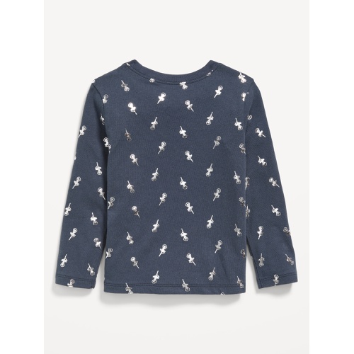 올드네이비 Printed Long-Sleeve T-Shirt for Toddler Girls Hot Deal