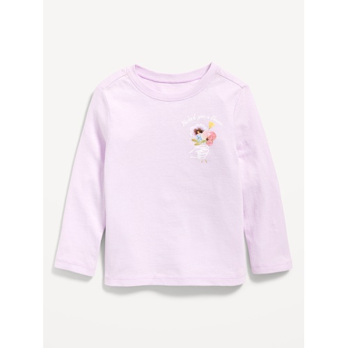 올드네이비 Long-Sleeve Graphic T-Shirt for Toddler Girls Hot Deal