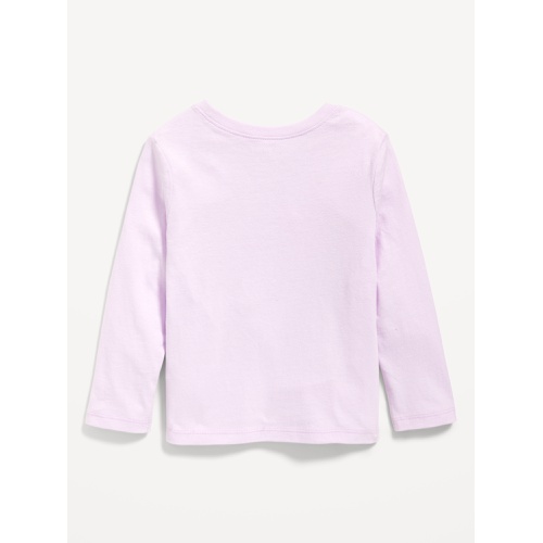 올드네이비 Long-Sleeve Graphic T-Shirt for Toddler Girls Hot Deal