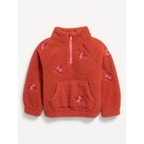 Long-Sleeve Half-Zip Embroidered Sweater for Toddler Girls Hot Deal