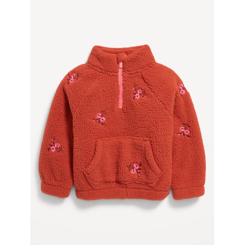 올드네이비 Long-Sleeve Half-Zip Embroidered Sweater for Toddler Girls Hot Deal