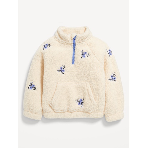 올드네이비 Long-Sleeve Half-Zip Embroidered Sweater for Toddler Girls Hot Deal