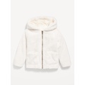 Faux-Fur Full-Zip Hooded Jacket for Toddler Girls