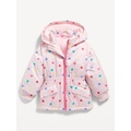 Water-Resistant Cinched-Waist Snow Jacket for Toddler Girls